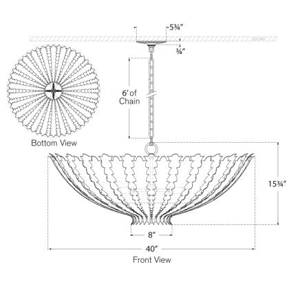 Hampton 6 - Light Chandelier