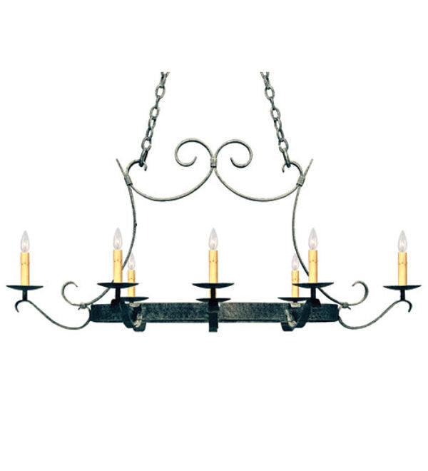 Handforged Oval 8 - Light Chandelier