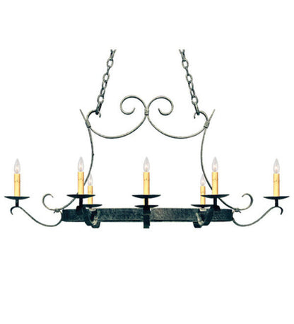 Handforged Oval 8 - Light Chandelier