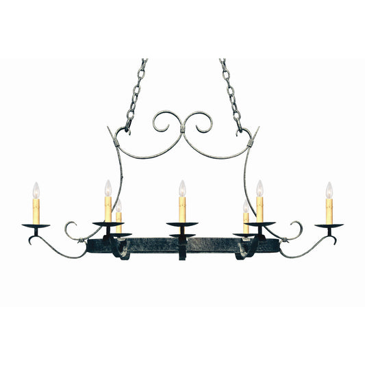 Handforged Oval 8 - Light Chandelier