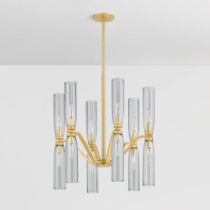 Harpswell Chandelier in Aged Brass