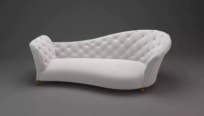 Harry Hines 94.5" Genuine Leather Rolled Arm Chesterfield Sofa
