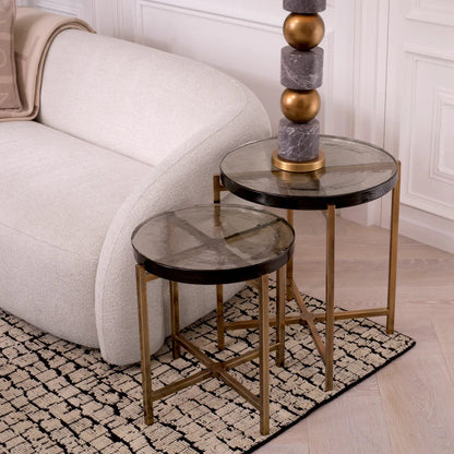 Haymann Glass Nesting End Table