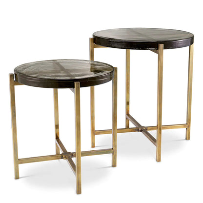 Haymann Glass Nesting End Table