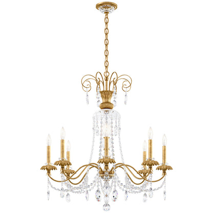 Helenia 8 Light 31.5in x 34in Chandelier in Heirloom Silver with Clear Heritage Handcut Crystals