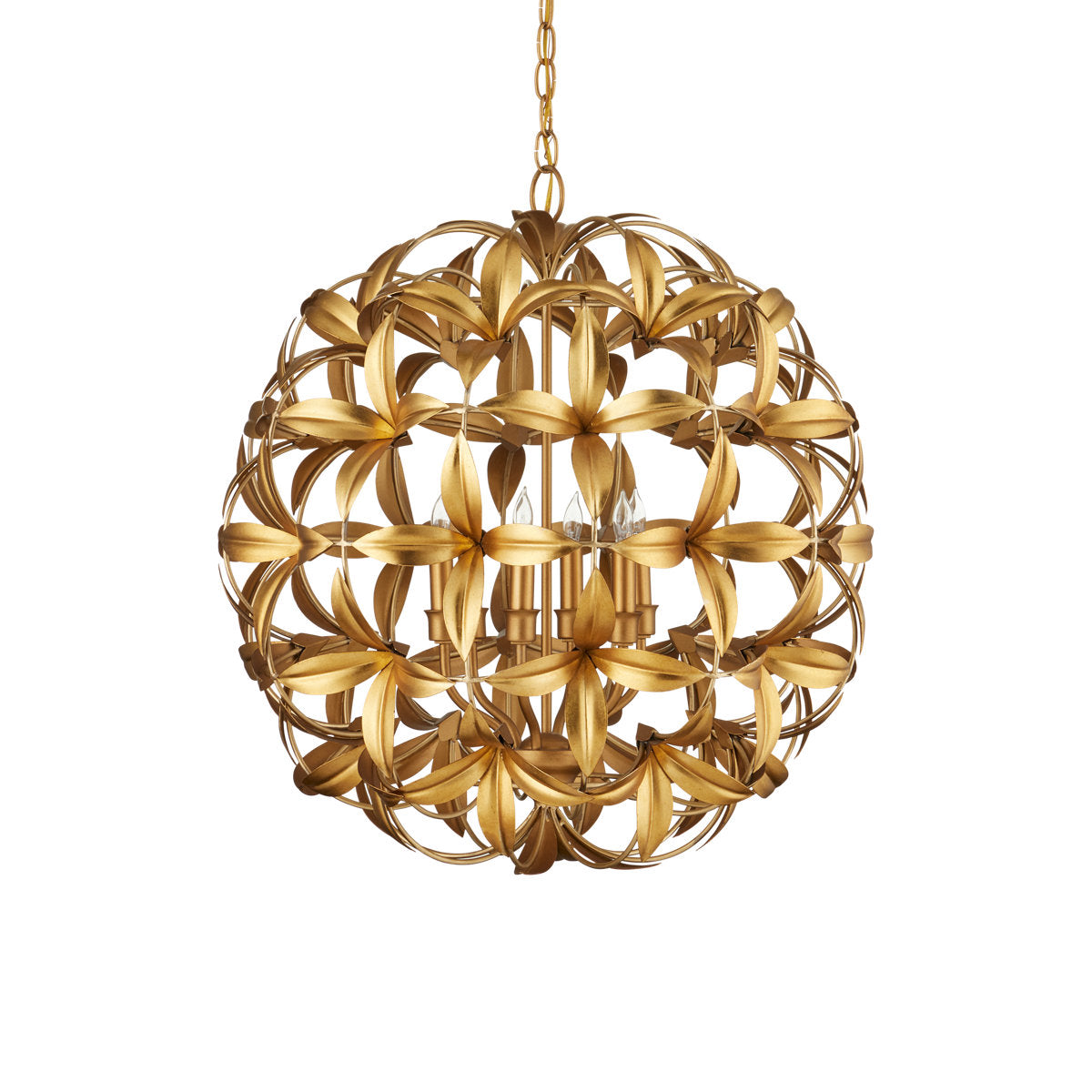 Helenium 6 - Light Wrought Iron Chandelier