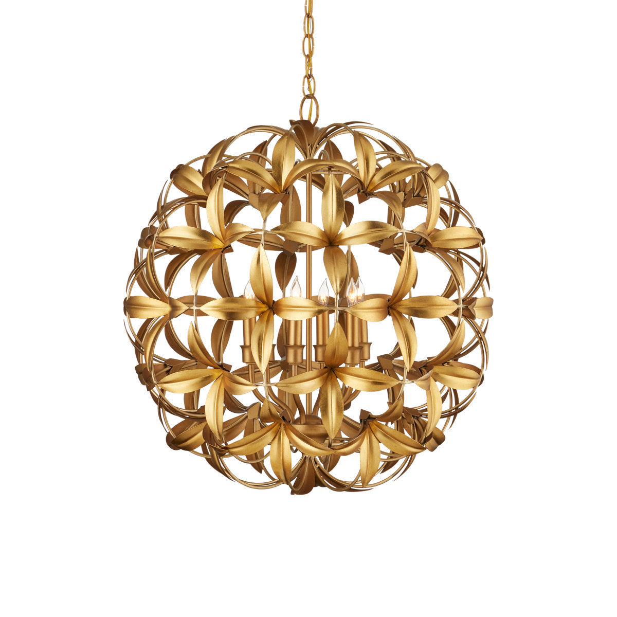 Helenium 6 - Light Wrought Iron Chandelier