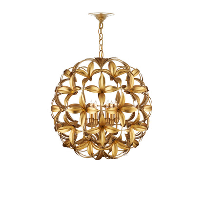 Helenium 6 - Light Wrought Iron Chandelier