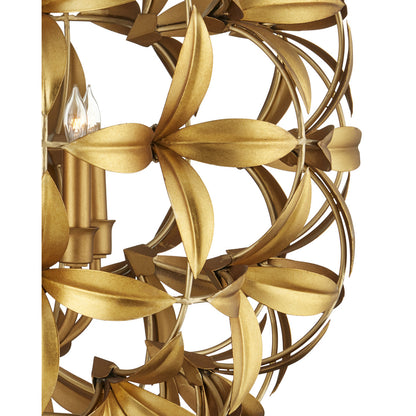 Helenium 6 - Light Wrought Iron Chandelier