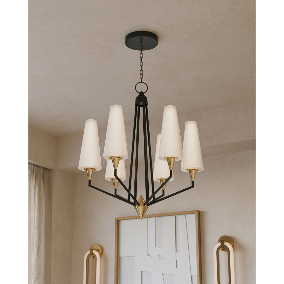 Hennin 6 - Light LED Chandelier