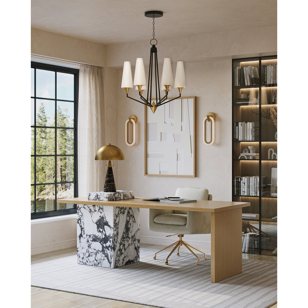 Hennin 6 - Light LED Chandelier