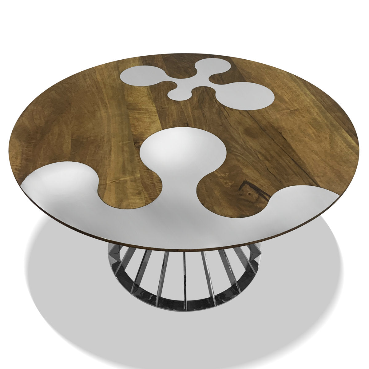 Hermione Round Walnut Wood Dining Table