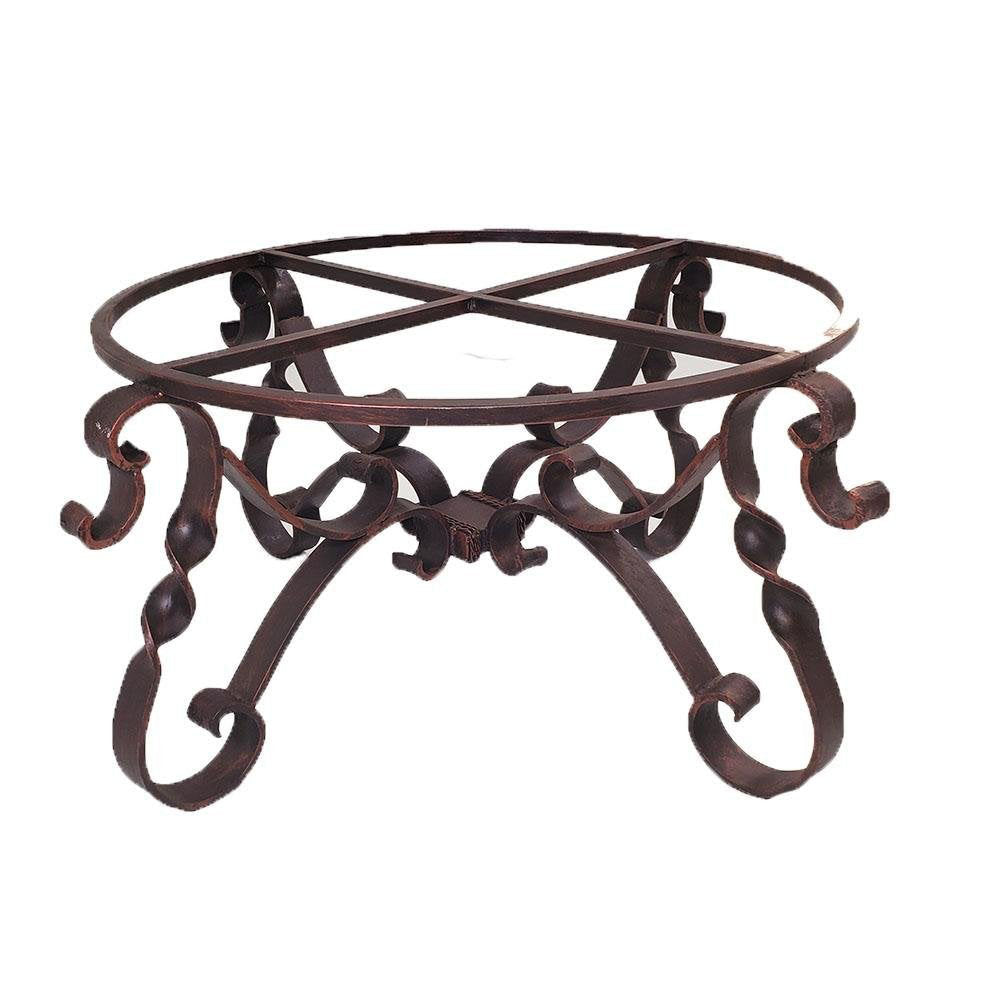 High End Coffee Table Snazzy Scroll Round Hammer Copper Top -1212 Aaa