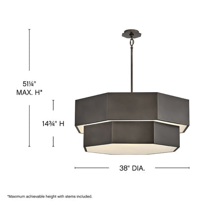 Hinkley Facet Convertible Chandelier