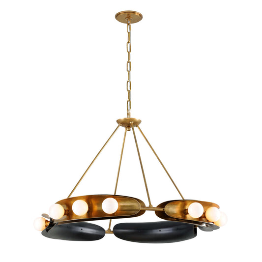 Hopper 12 - Light Unique / Statement Wagon Wheel Chandelier