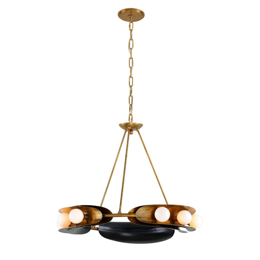 Hopper 9-Light Unique / Statement Wagon Wheel Chandelier