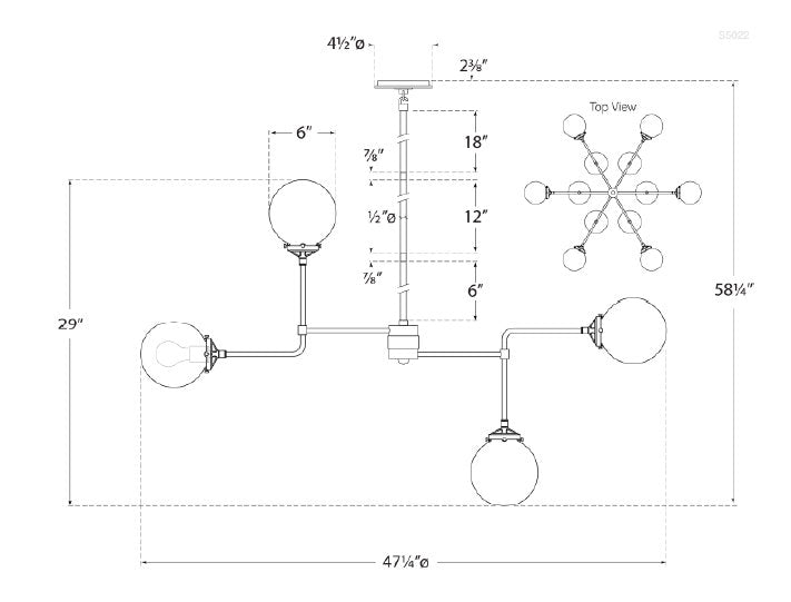 Ian K. Fowler Bistro Medium Chandelier