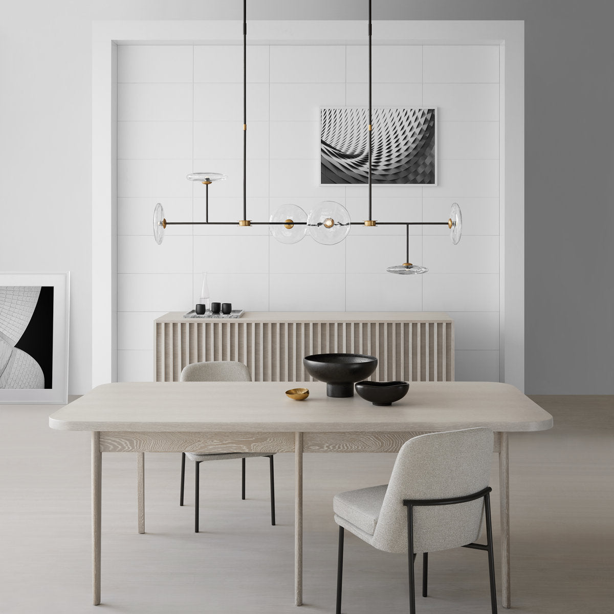 Ian K. Fowler Calvino Large Linear Chandelier