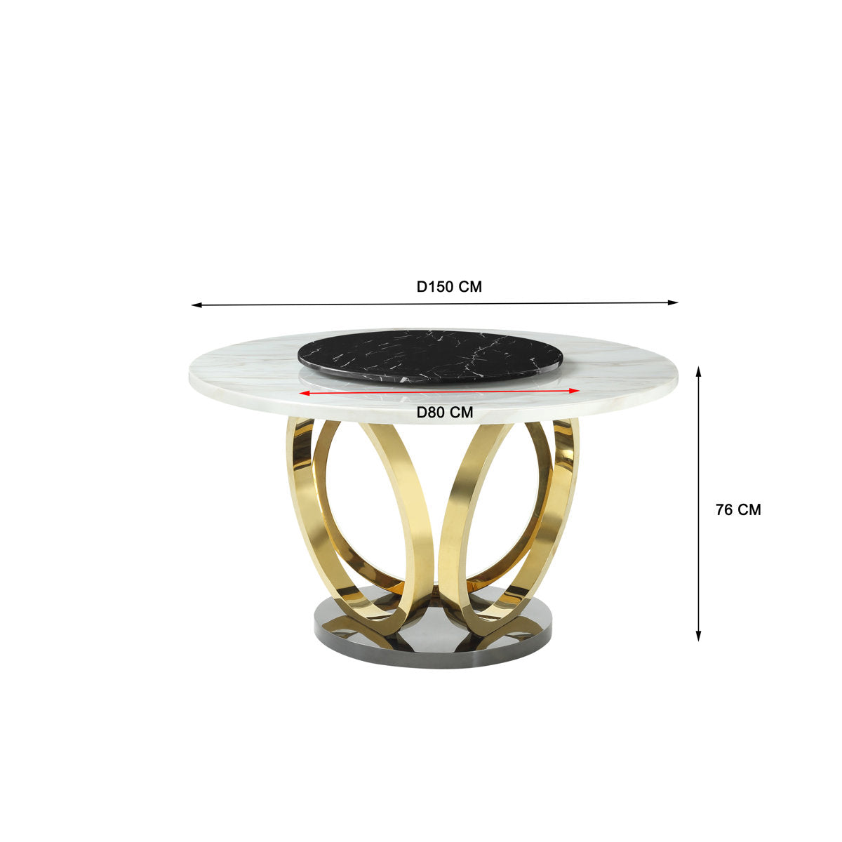 Icaro Round Marble Dining Table