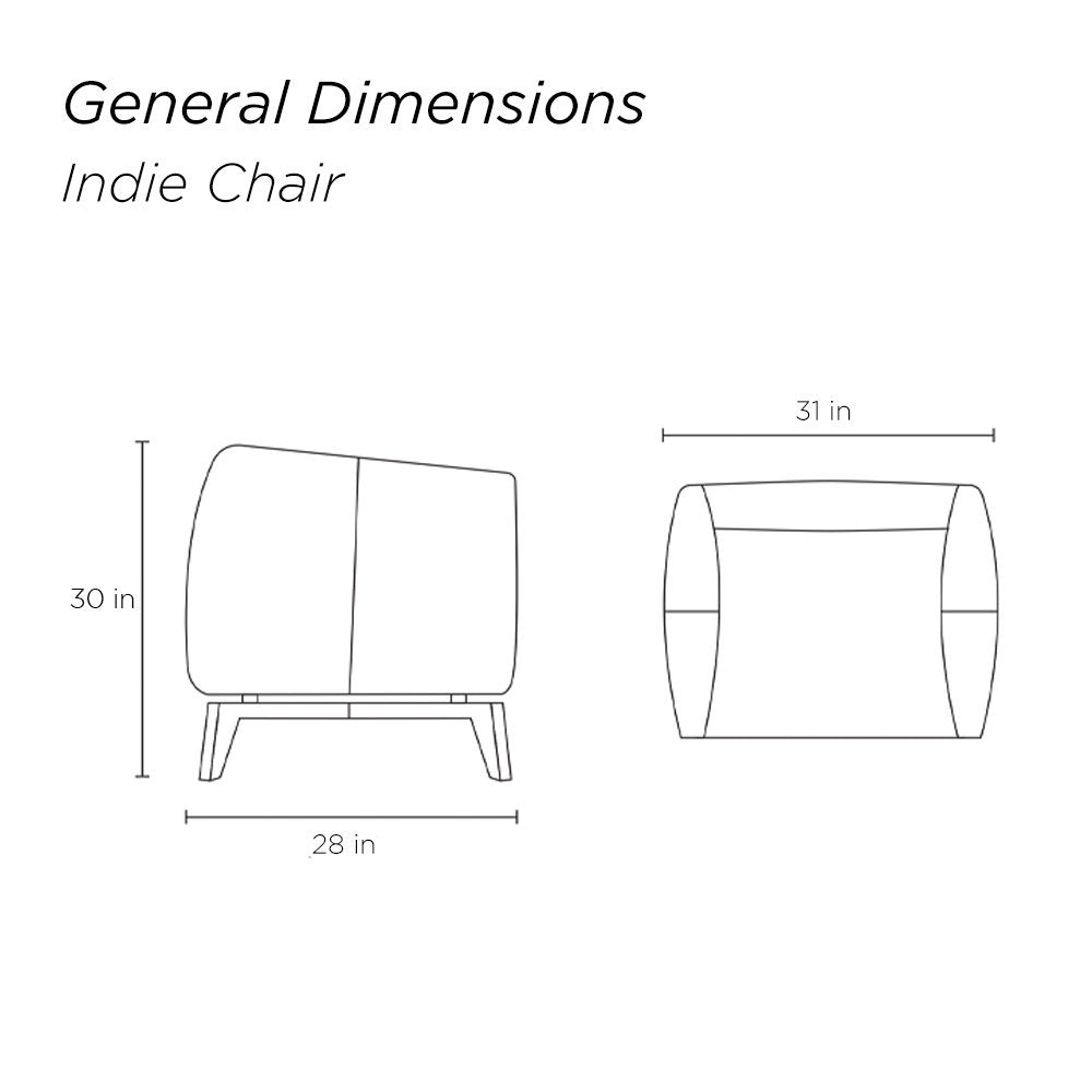 Indie Armchair Chair with Ottoman