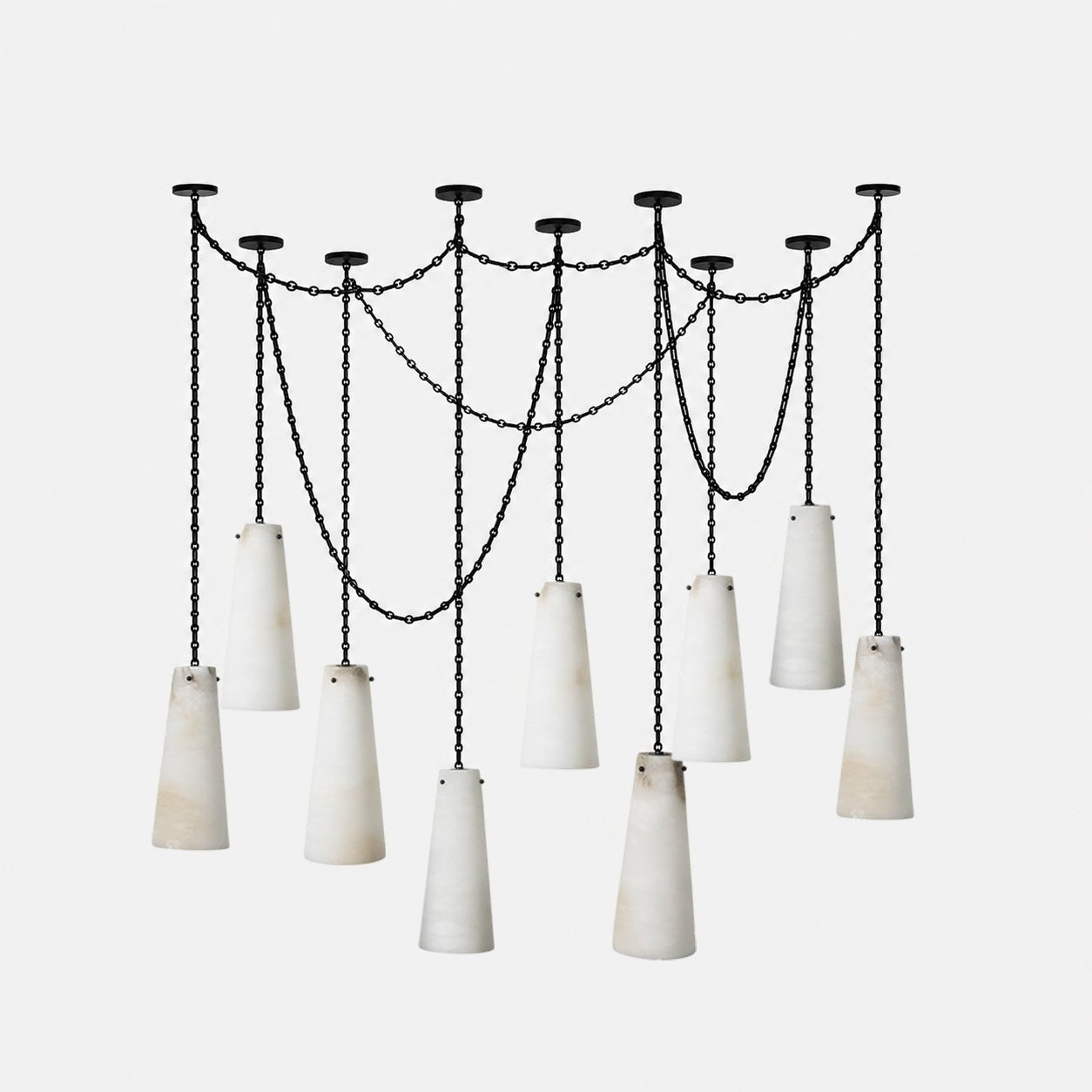 Industrial Cascade Chain Chandelier