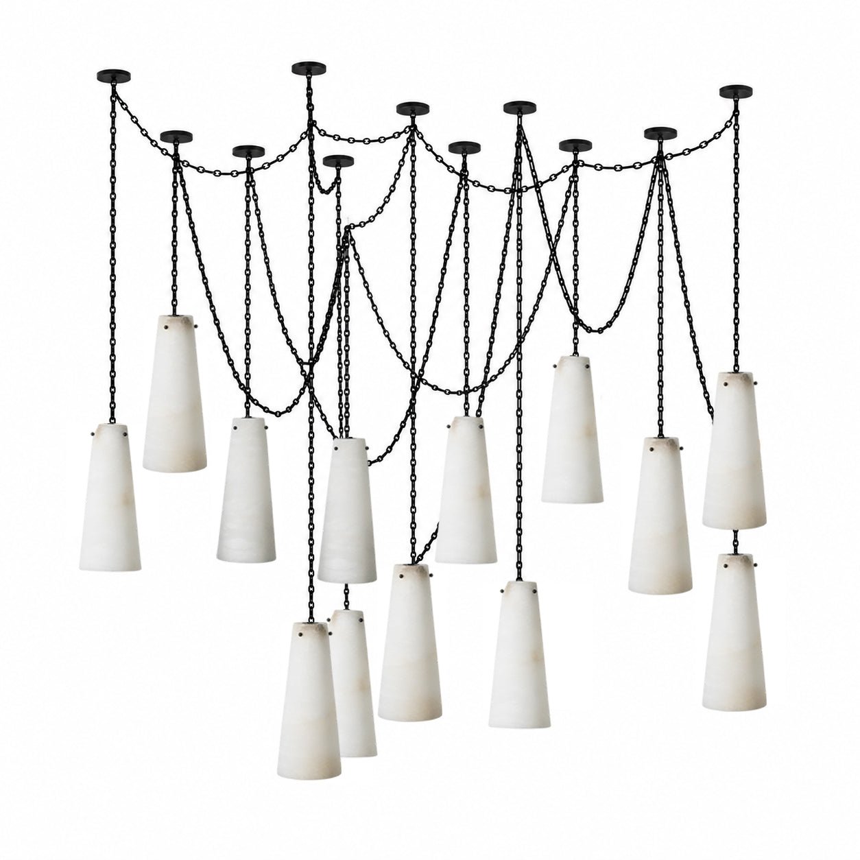 Industrial Cascade Chain Chandelier