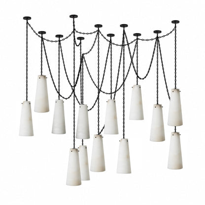 Industrial Cascade Chain Chandelier