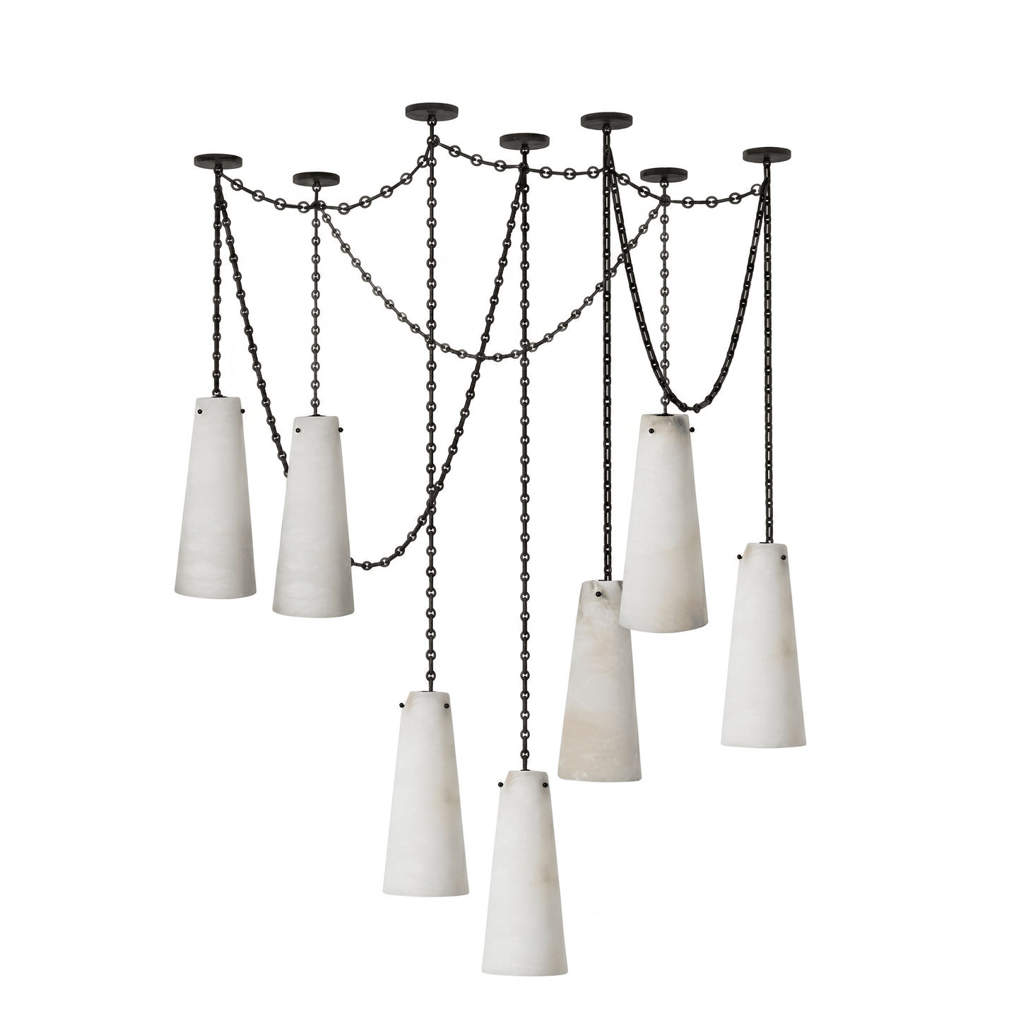 Industrial Cascade Chain Chandelier