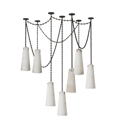 Industrial Cascade Chain Chandelier
