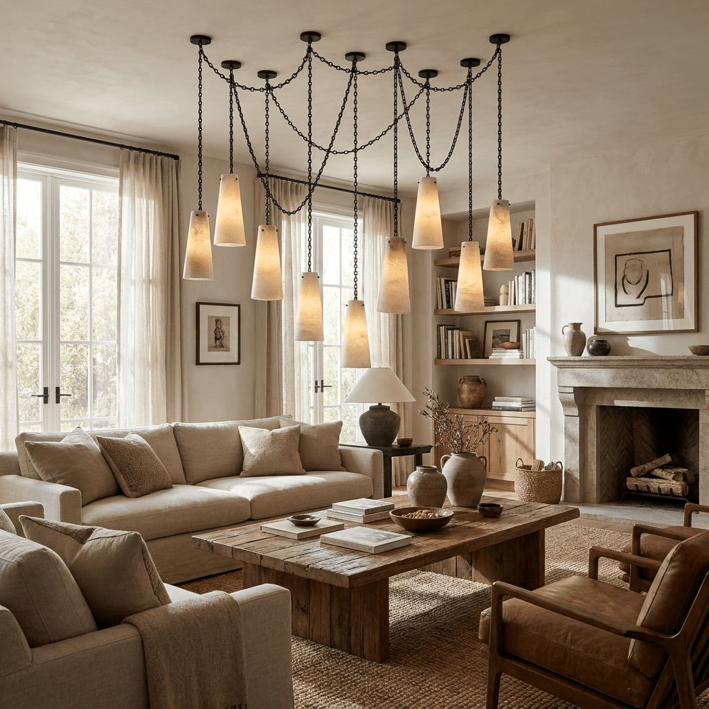 Industrial Cascade Chain Chandelier