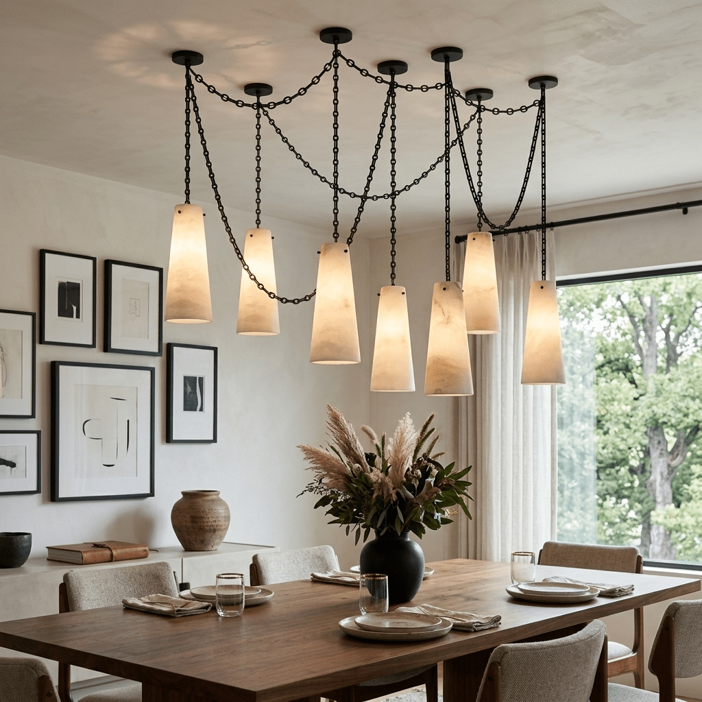 Industrial Cascade Chain Chandelier