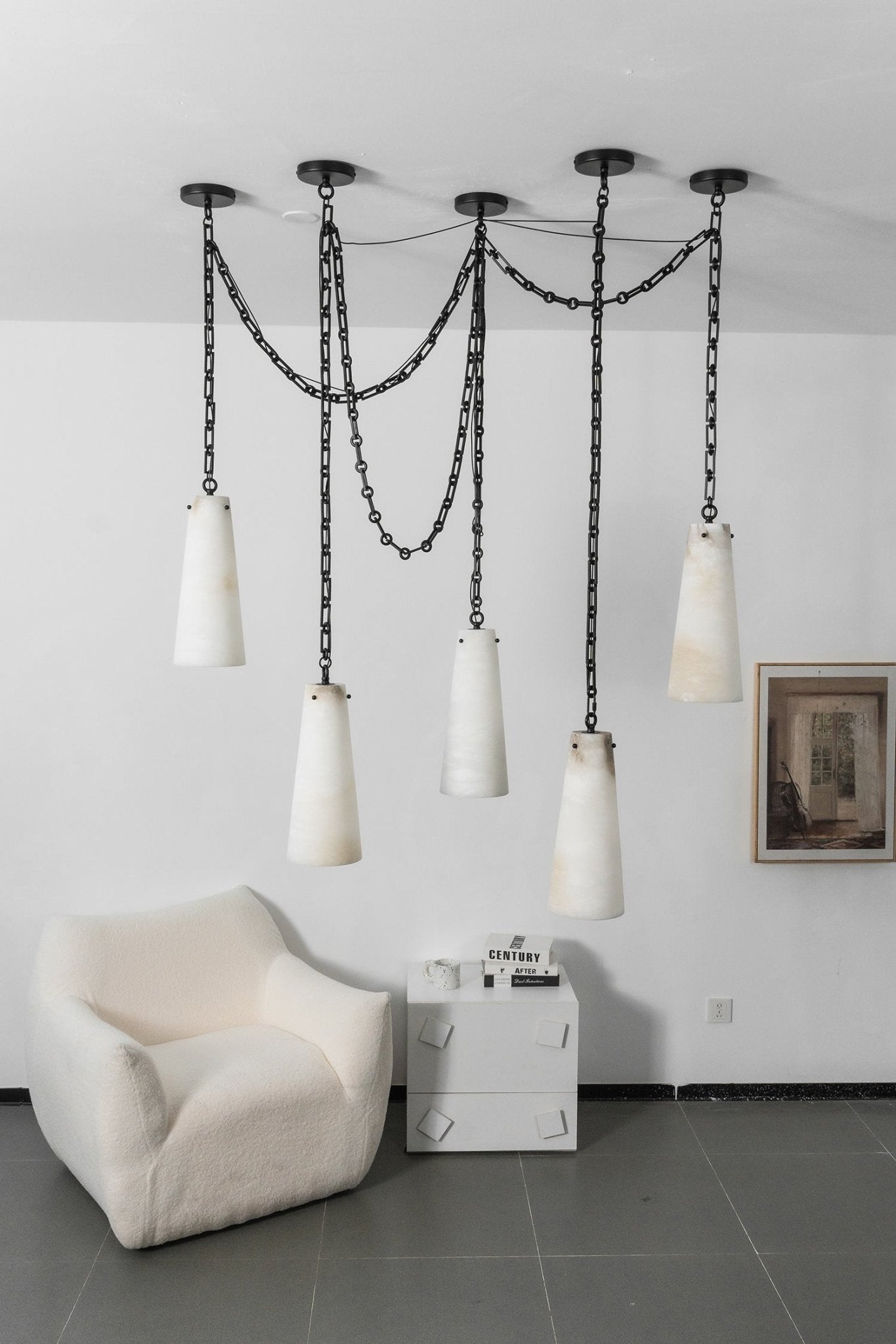 Industrial Cascade Chain Chandelier