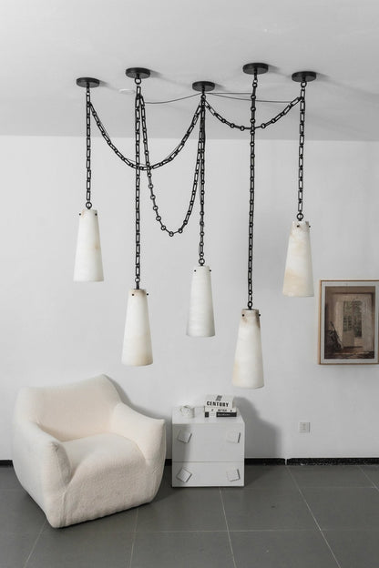 Industrial Cascade Chain Chandelier