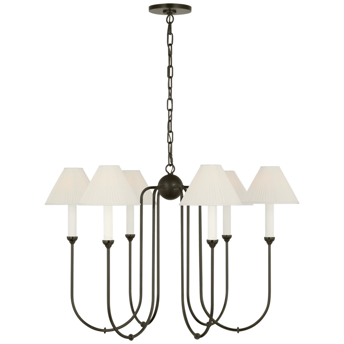 Ingela 6 - Light Metal Chandelier by Amber Lewis