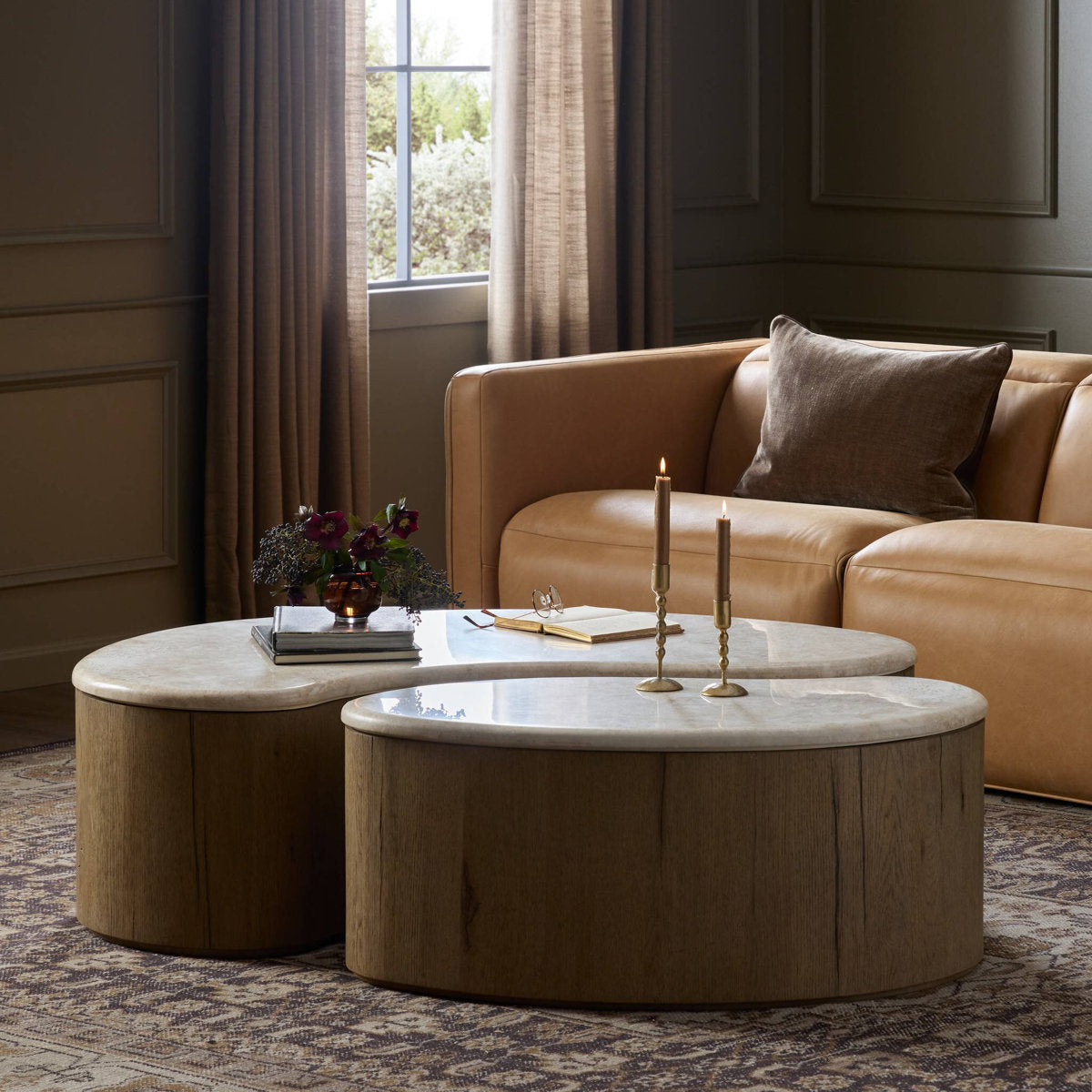 Ingrid Coffee Table-Cappuccino Marble