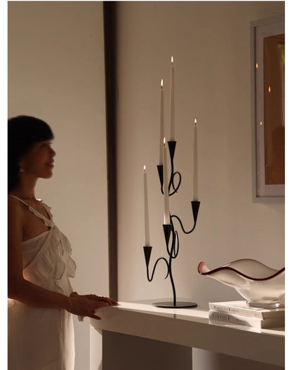 Iron Vine Multi-Arm Candle Holder