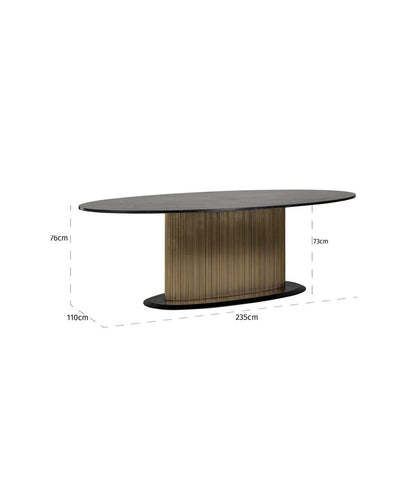 Ironville Oval Dining Table