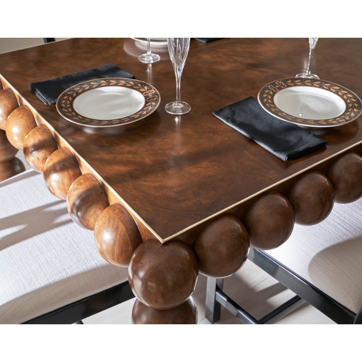 JC Modern Mahogany Wood Dining Table