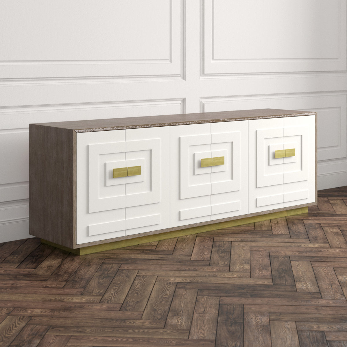 Jasper 84" Wide Walnut Wood Sideboard