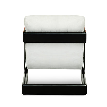 Jessie Leather Armchair Chair with Ottoman