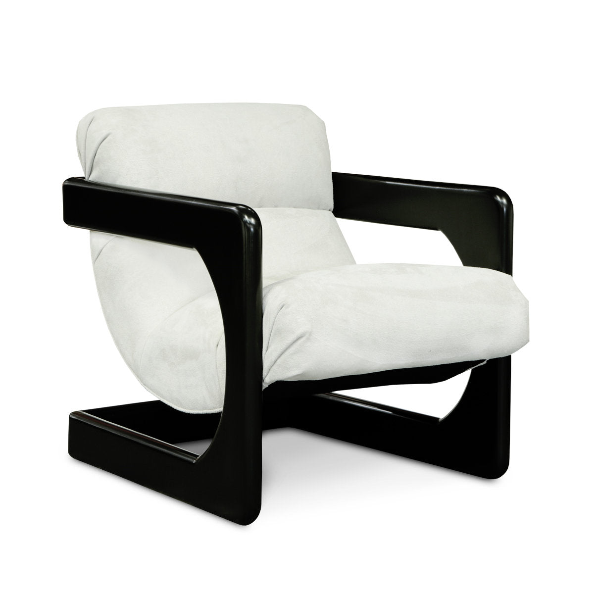 Jessie Leather Armchair Chair with Ottoman