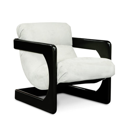 Jessie Leather Armchair Chair with Ottoman