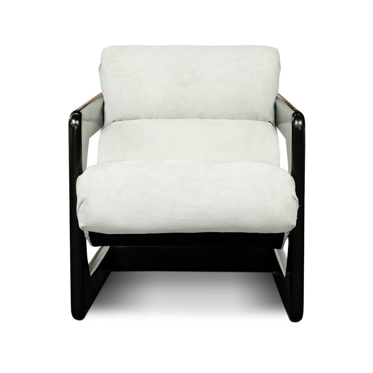 Jessie Leather Armchair Chair with Ottoman