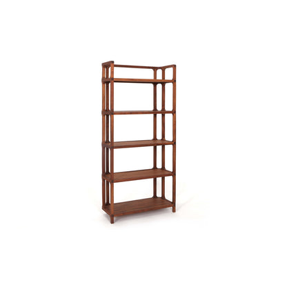 Jiva Solid Wood Etagere Bookcase