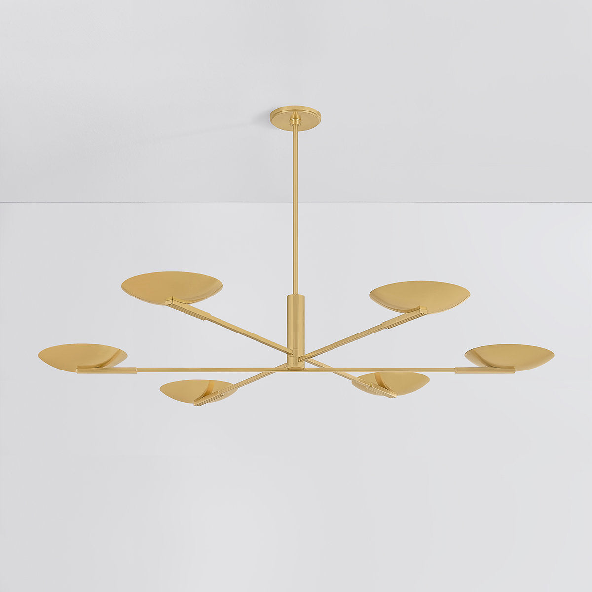 Johnson Chandelier in Aged Brass