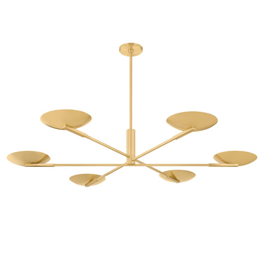 Johnson Chandelier in Aged Brass