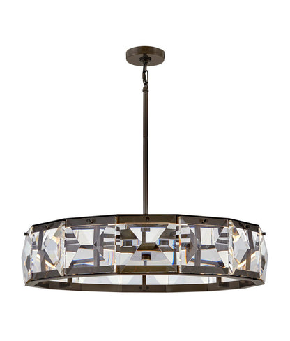 Jolie 1 - Light Wagon Wheel Drum Chandelier