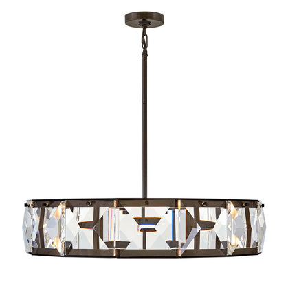 Jolie 1 - Light Wagon Wheel Drum Chandelier