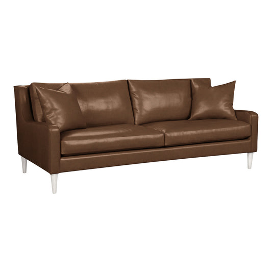 Josie 86.5" Genuine Leather Square Arm Sofa