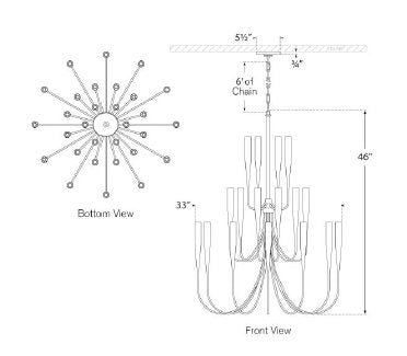 Julie Neill Acadia Large Chandelier